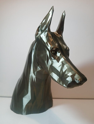 Doberman Pinscher Display Piece/ Statue (9 1/2 Inches) ''Bronze''