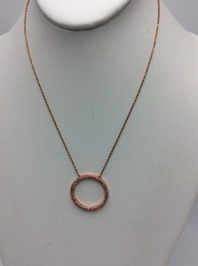 michael kors circle necklace rose gold