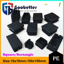 Square  Rectangle End Caps Plastic Inserts Tube Blanking Plugs Hollow section