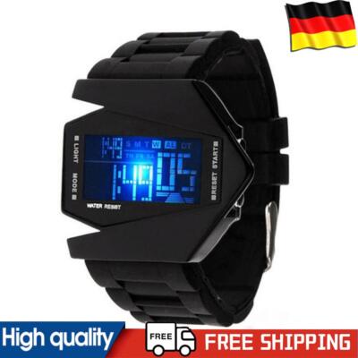 Fashion Unisex Hiking Watches Multifunctional Aircraft Shape Waterproof for Gift
