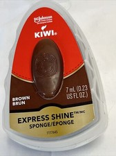 Kiwi Express Shine Liquid Shoe Shine Sponge Brown 7mL