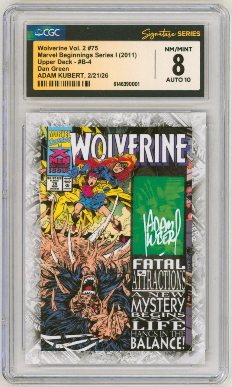 CGC SS 8 PERFECT 10 AUTO Marvel Beginnings B-4 Wolverine SIGNED Adam Kubert Art view 1
