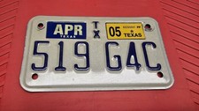 Texas Motorcycle License Plate Collectible