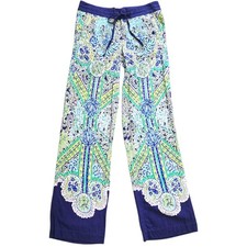 Lilly Pulitzer Philippa Wide Leg Pants Navy Size XS Escape Artist Lounge Preppy