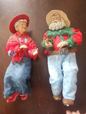 Clothtique Possible Dream December Do Si Do Square Dance Santa &Mrs Claus