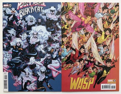 Mary Jane & Black Cat #4 and Wasp #1 Russell Dauterman Variant Lot