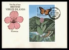 DR WHO 1991 BRITISH VIRGIN ISLANDS FDC BUTTERFLY S/S $2 R65105