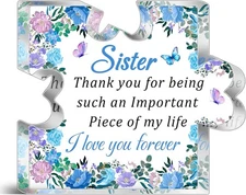 Sister Birthday Gifts from Sisters Acrylic Puzzle Pieces Home... 