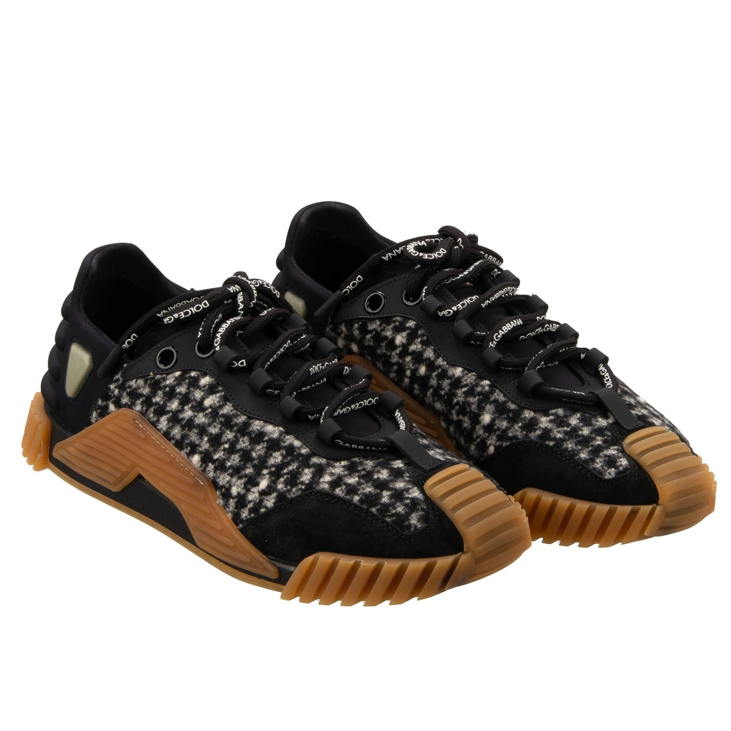 DOLCE & GABBANA DG Logo Low-Top Men Sneaker Shoes NS1 Black Beige