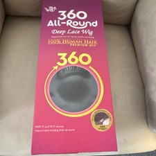 It's A Wig! 360 Lace Stana Deep Lace Human Hair Wig Hand Tied Color 1B