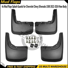 4x Mud Flaps Splash Guards for Chevrolet Chevy Silverado 1500 2022-2024 New Body