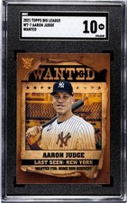 2021 Topps Big League Aaron Judge WANTED SGC 10 GEM MINT