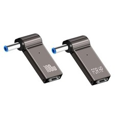 2PCS USB C to DC 4.5x3.0mm PD Trigger Female Laptop Power Charging Adapter 5A