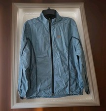 Women's NIKE Dri-Fit Teal Jacket S 4-6 Self Storing Full Zip Pockets NWOT