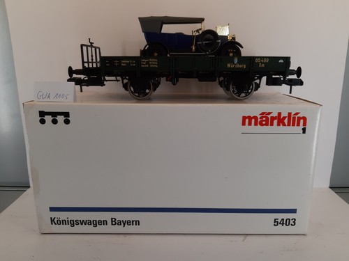 GWA1105 Märklin 5403 Spur 1 - offener Güterwagen beladen mit Oldtimer Königswage | Condition: Gebraucht