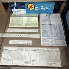 GM OEM Dealership Salesman Monthly Performance Record Cards With Order Form Set