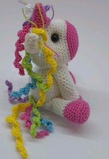 Miniature Crochet Unicorn Rainbow Tail