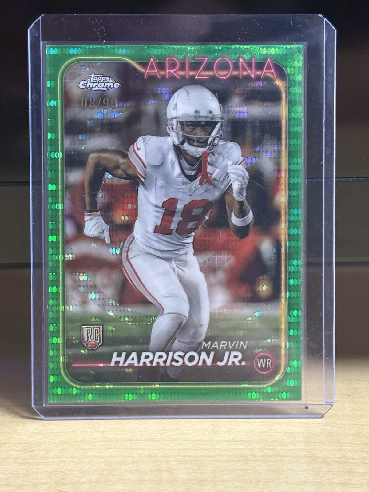 2024 Topps Chrome - Marvin Harrison Jr. #204 Green Sonar Refractor /99 (RC)