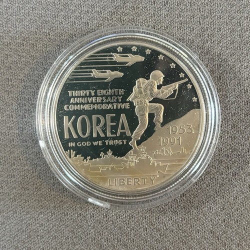 1991 Korea Commorative silver $1 coin