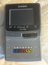 Vintage Casio TV-770B Crystal Vision Portable Color Pocket Mini Television Works