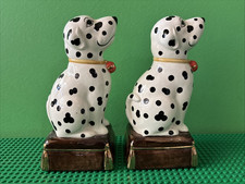 VINTAGE RO JAPAN DALMATION DOG BOOKEND SET LO...