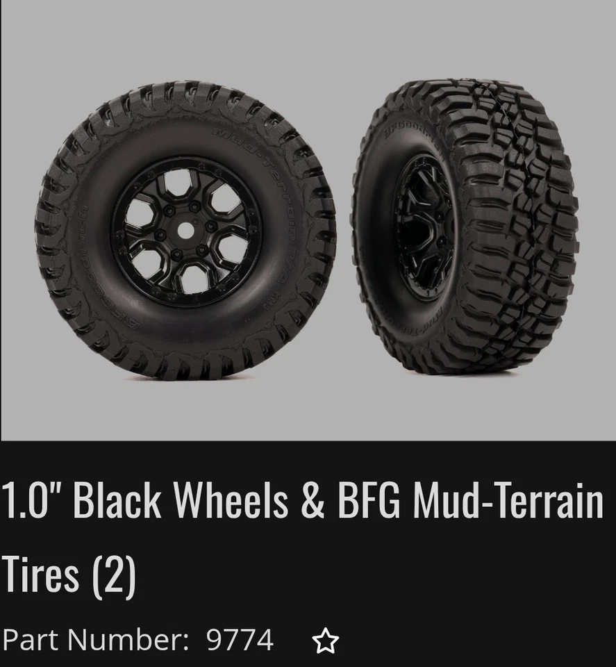 Traxxas 9774, TRX-4M Ford Bronco BFGoodrich Räder  kompletter Satz 4 Stück - Bild 2 von 3