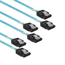 ADCAUDX SATA-III Cable:24 Inches,3 Pack Flexible Thin SATA Cable 2Ft