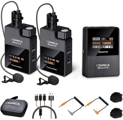 comica Wireless Lavalier Microphone, BoomX-D2 2.4G Compact Wireless Lapel Mic...