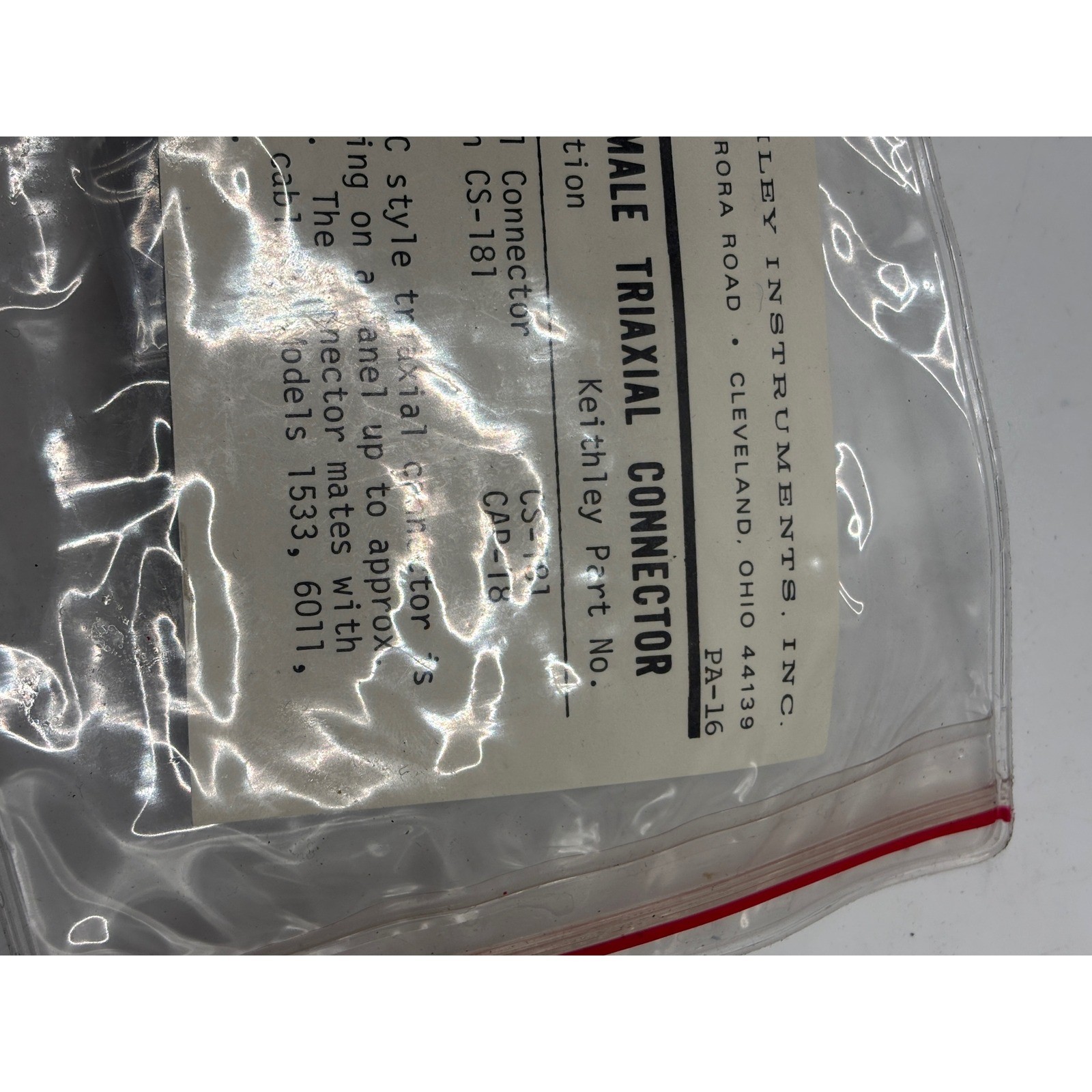 Keithley Instruments Model 7023 Female Triaxial Connector BNC Style