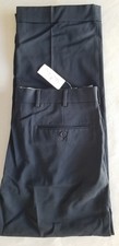 BROOKS BROTHERS Men Madison Classic Pleated Wool Trouser Pants - 35x30 Navy Blue