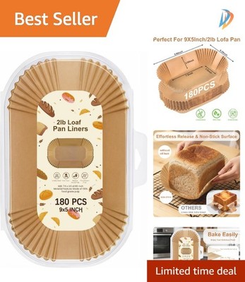 Heat-Resistant 9x5 Parchment Liners for Baking - Perfect for Banana Bread & More