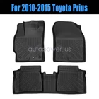 For 2010-2015 Toyota Prius TPE Floor Mats Liners 3D Model Front & Rear 3PCS