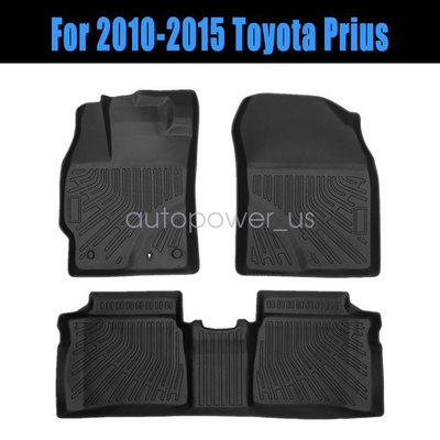 #ad For 2010 2015 Toyota Prius TPE Floor Mats Liners 3D Model Front amp; Rear 3PCS $67.99