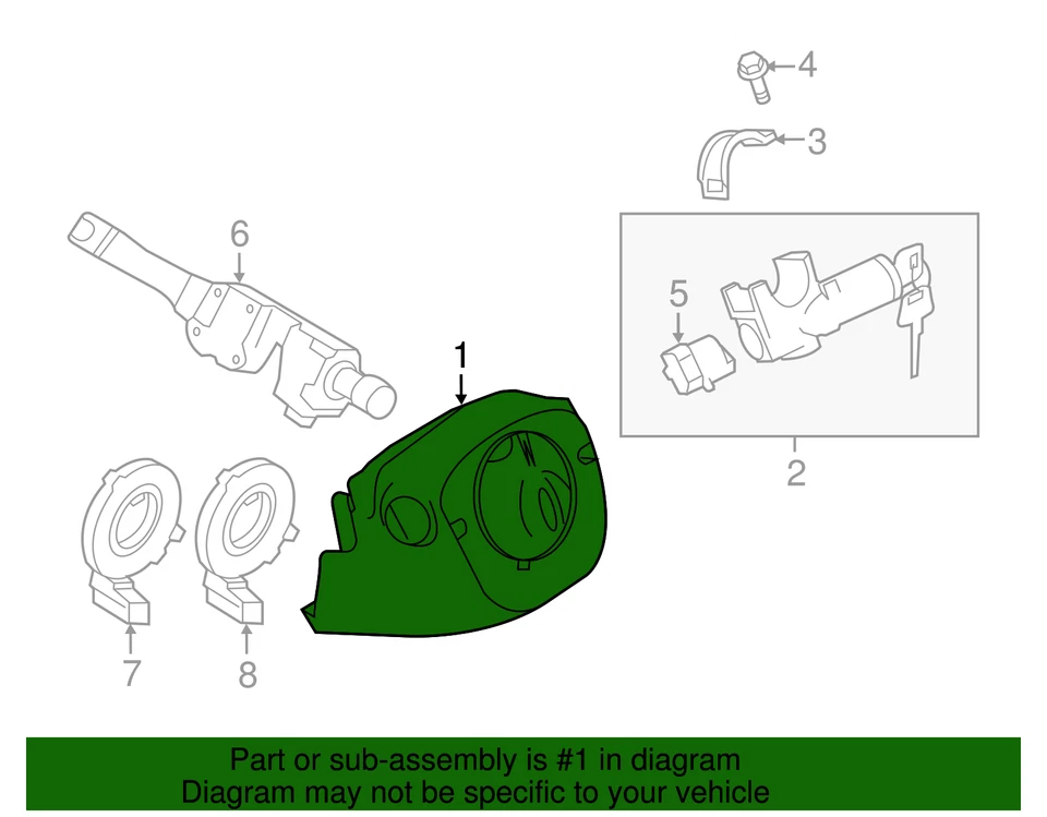 Genuine Nissan Column Cover 48470-3BA0A - Image 3 of 4