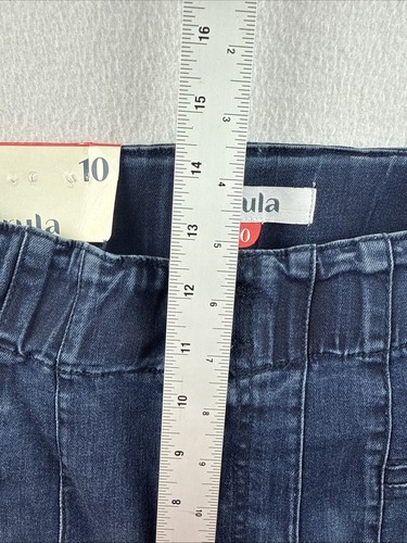 Arula High Rise Flare Elastic Waist Frayed Bottom Jeans Women's 10 (33.5") - Picture 9 of 11