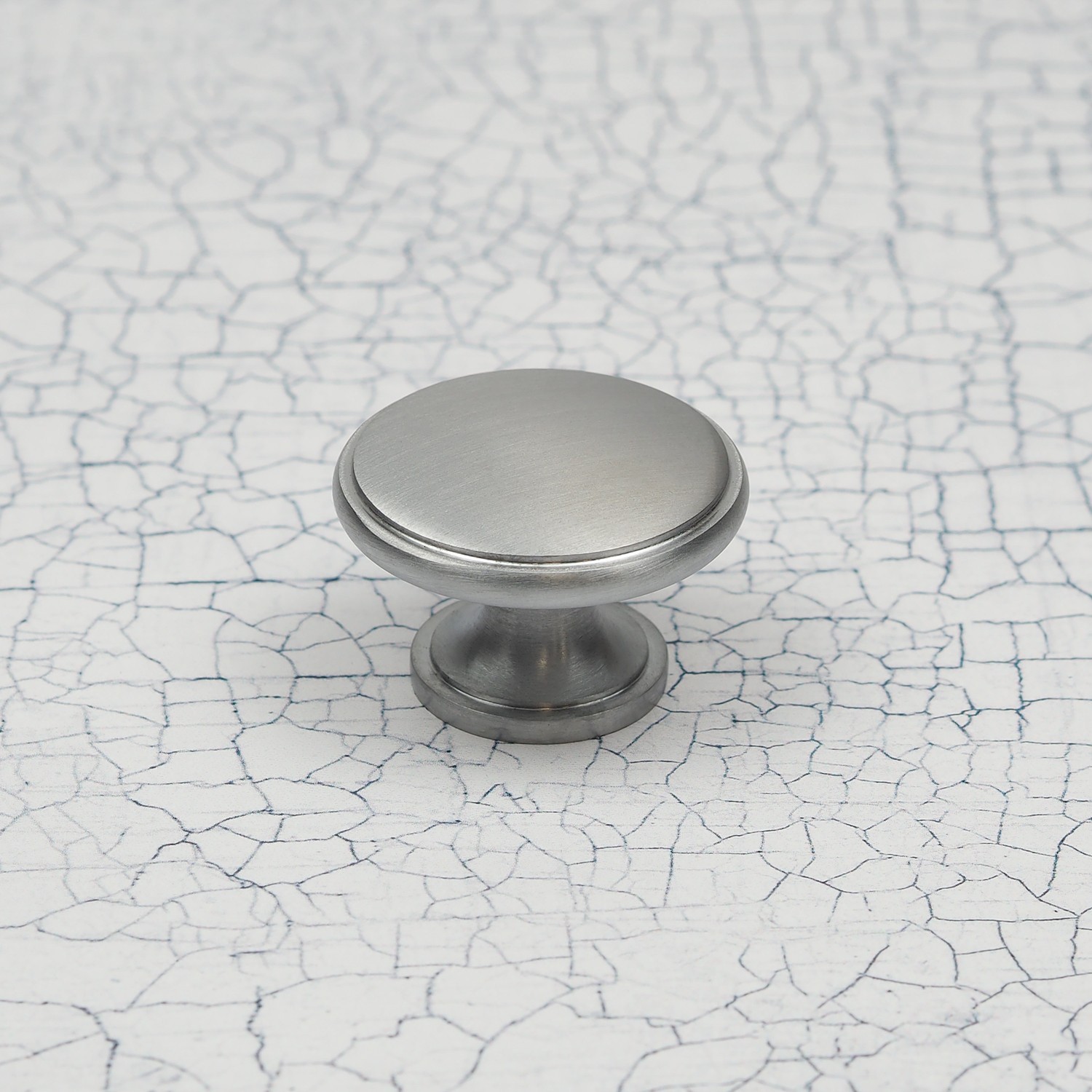 Satin Nickel Cabinet Knob 38mm Solid Round Cupboard Door Drawer Silver Grey Pull