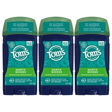 Toms of Maine Long-Lasting Aluminum-Free Natural Deodorant for Men, North Woo...