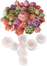 12PCS Succulent Flower Candle Molds Silicone for Resin Crafting and Gifts