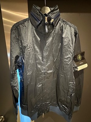 STONE ISLAND NYLON METAL WATRO-TC GRAU / BLAU L NEU !!!