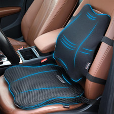 Car Seat Cushion  Lumbar Support Pillow for Car, Memory Foam Set