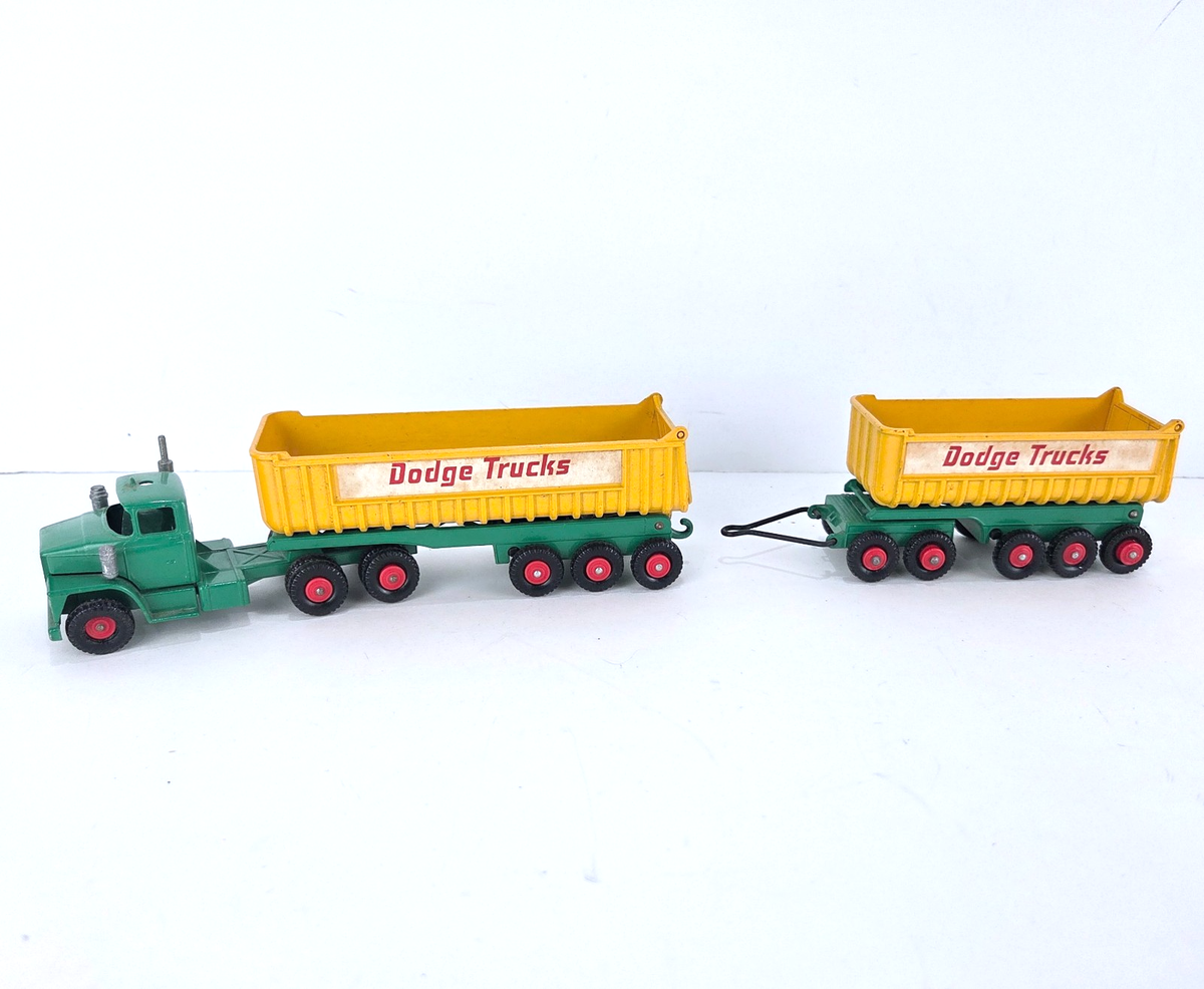 Lesney Matchbox King Size K-16 Dodge Tractor Trailer Twin Tipper