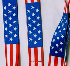 New USA Flag Lanyard Set Standard  Small Lanyard 2-Pack Patriotic ID Holder Men