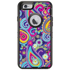 OtterBox Defender for iPhone / Samsung Galaxy - Hot Blue Yellow Pink Paisley