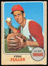 1968 Topps Vern Fuller RC Cleveland Indians #71 VG/EX (Miscut)