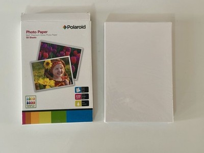 Polaroid Fotopapier, 220 g/m² 6x4 50 Blatt hellweiß, geeignet für Ink Jets