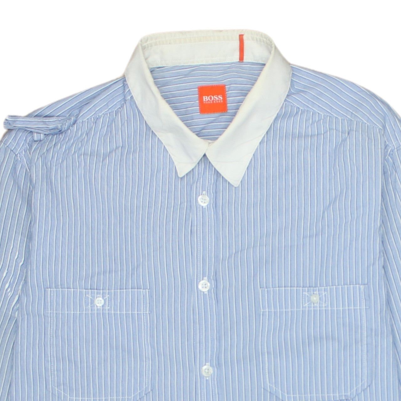 Hugo Boss Blue Button-Up Mens S image 3