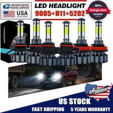 12000K LED Headlight Fog Light Bulbs Kit For Chevy Silverado 1500 2500 2007-2015