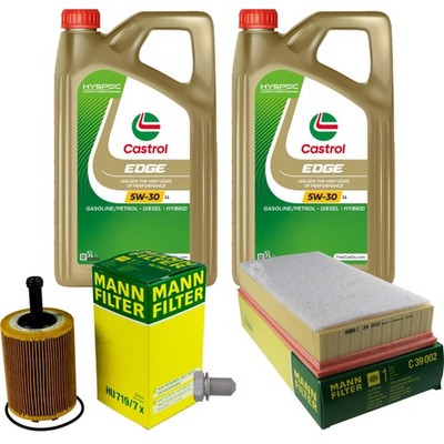 MANN-FILTER Inspektionspaket 10 L Castrol Titanium 5W-30 für VW Touareg 7LA 7L6