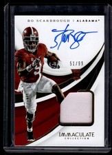 Bo Scarbrough 2018 Panini Immaculate Collection Rookie Auto Card 51/99 #136