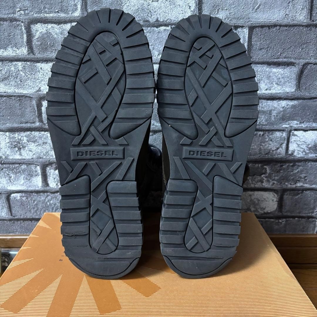 DIESEL H-RUA AM Olive Night Military Boots 27cm Genuine Leather Wide Japan thumbnail 15